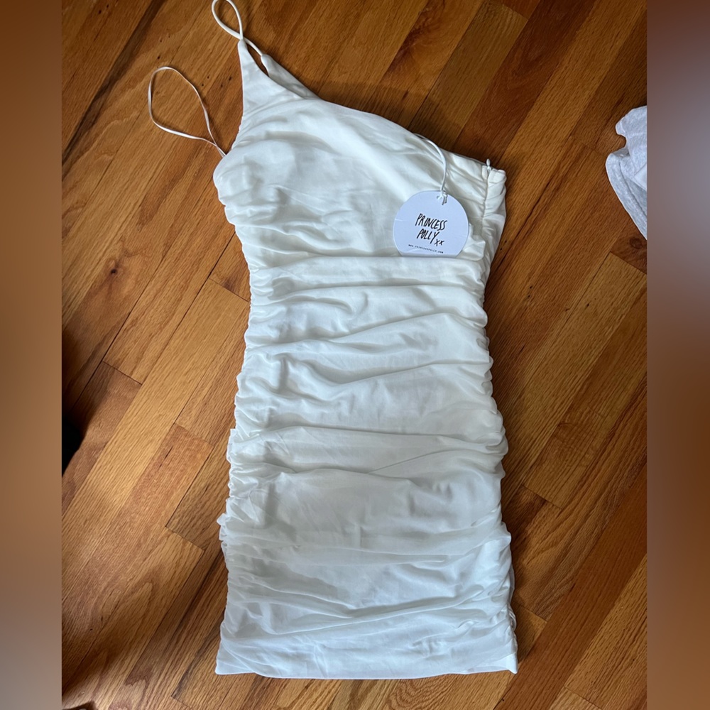 Princess Polly white one shoulder dress